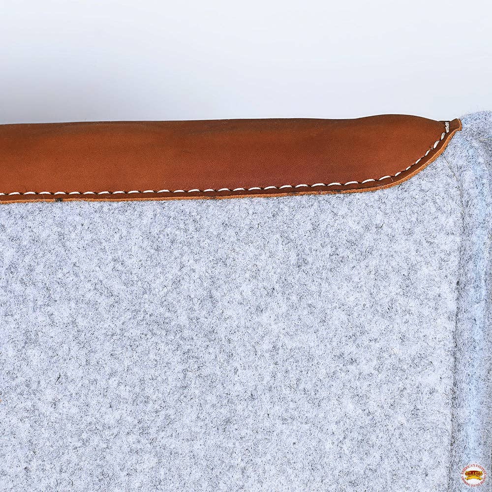 Grey Western Contoured Wool Felt Therapeutic Saddle Pad