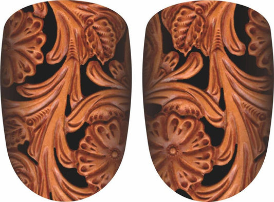 Buckarette Tooled Leather Westen Nail Polish Strips