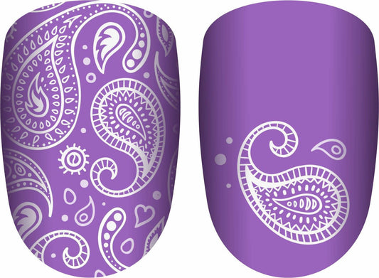 Plum Paisley Nail Polish Strips