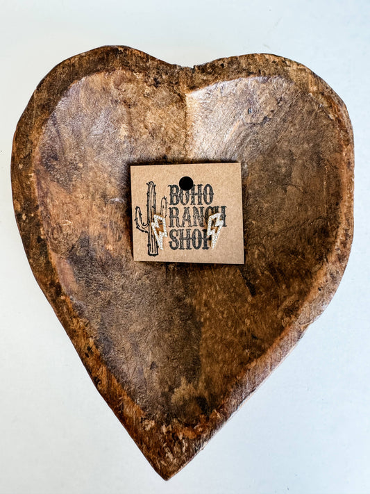 Western cut out paved Stud earrings