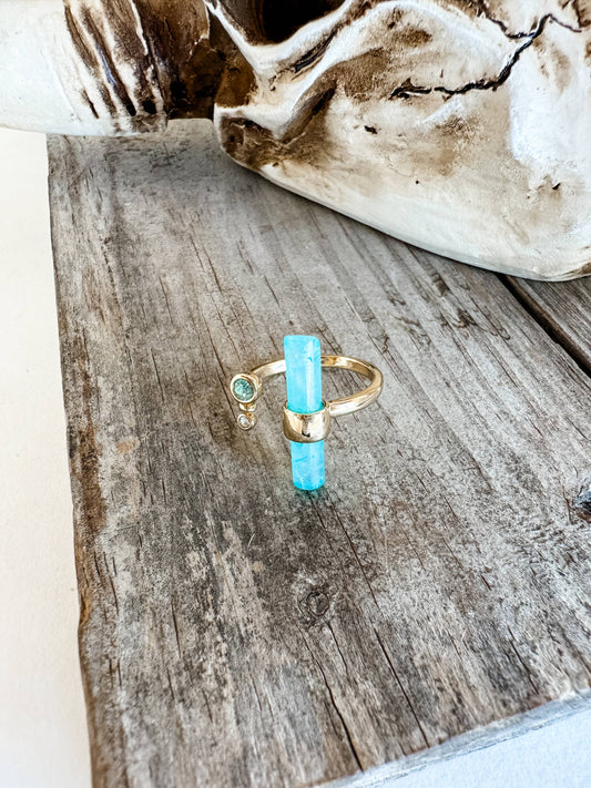 Western Ring Turquoise Stone - Size 8