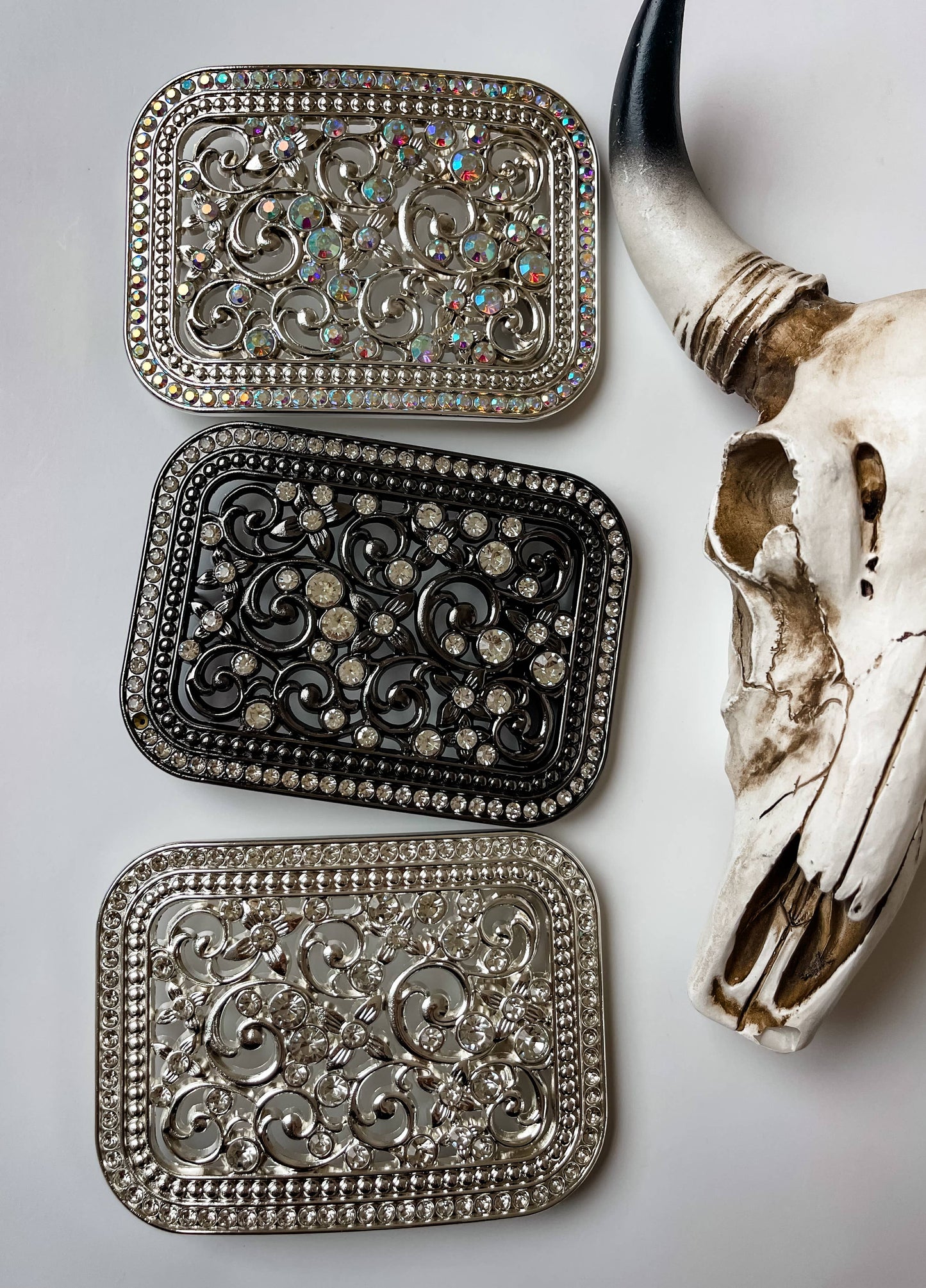 Rhinestone Belt Buckle Bling