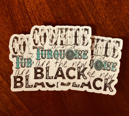 Cowhide & Turquoise Sticker