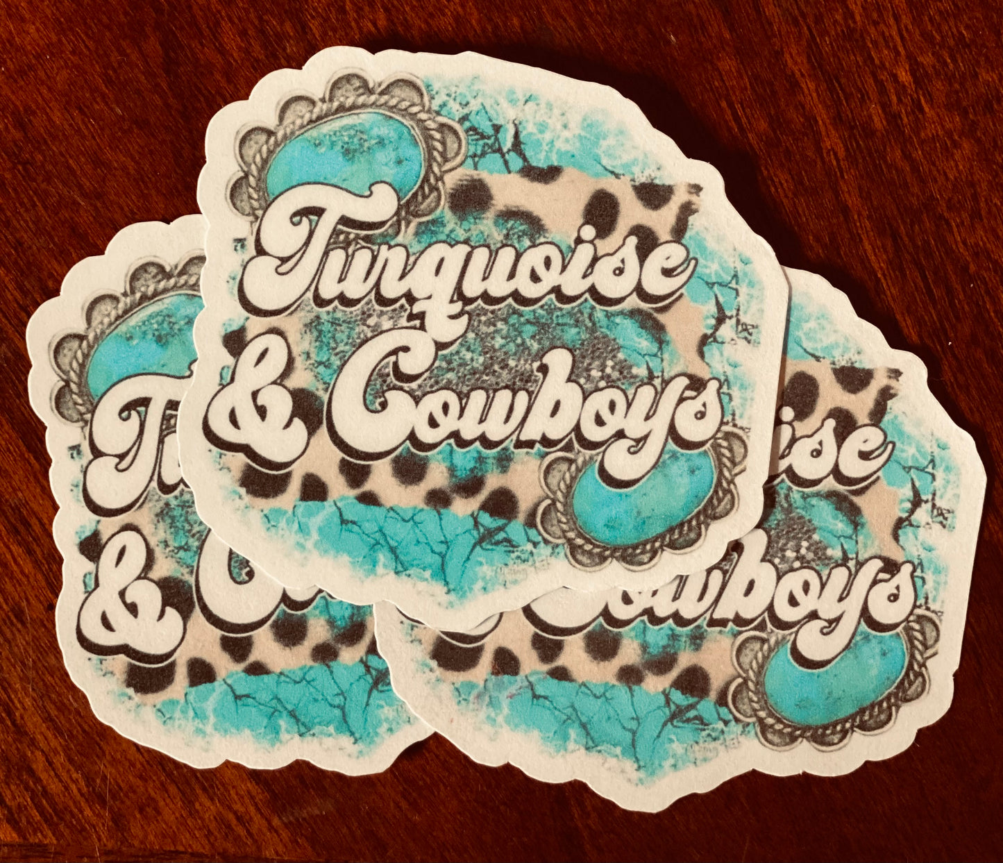 Turquoise & Cowboys Sticker