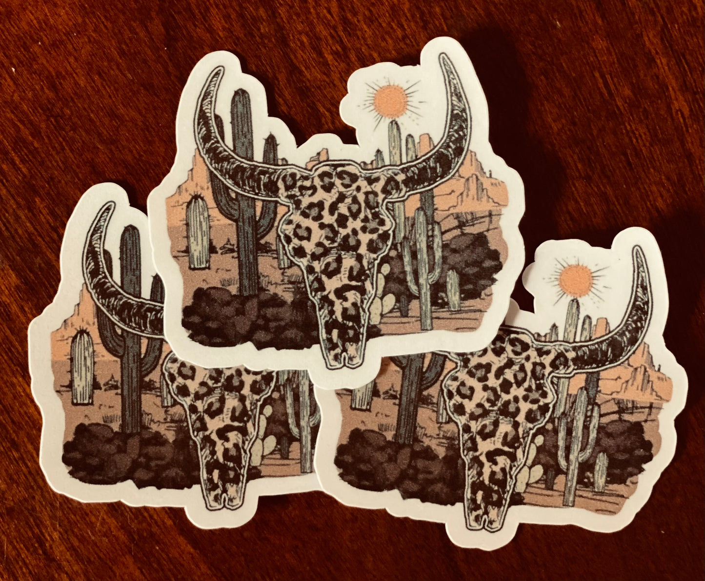 Boho Leopard Skull Sticker