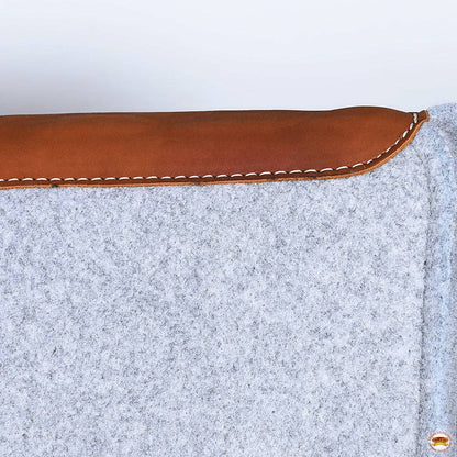 Grey Western Contoured Wool Felt Therapeutic Saddle Pad