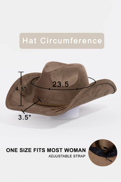 Rope Braid Strap Western Cowboy Hat