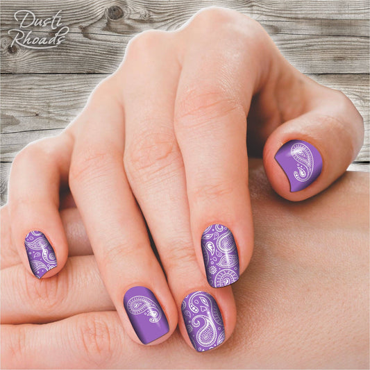 Plum Paisley Nail Polish Strips