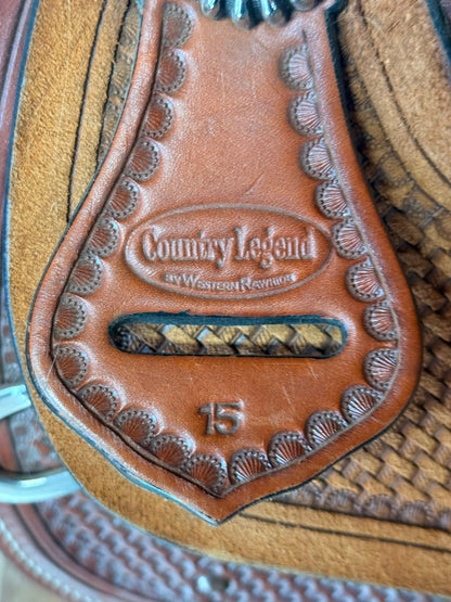 Western Rawhide Barrel Saddle - 15"