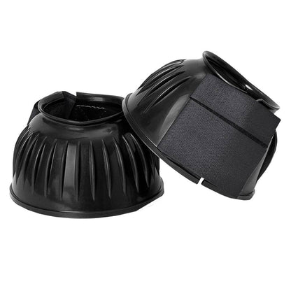 Horse PVC Ribbed Double Hook & Loop Bell Boots