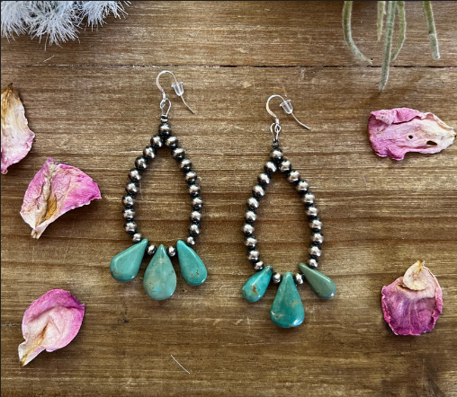 Teardrop Turquoise Earrings